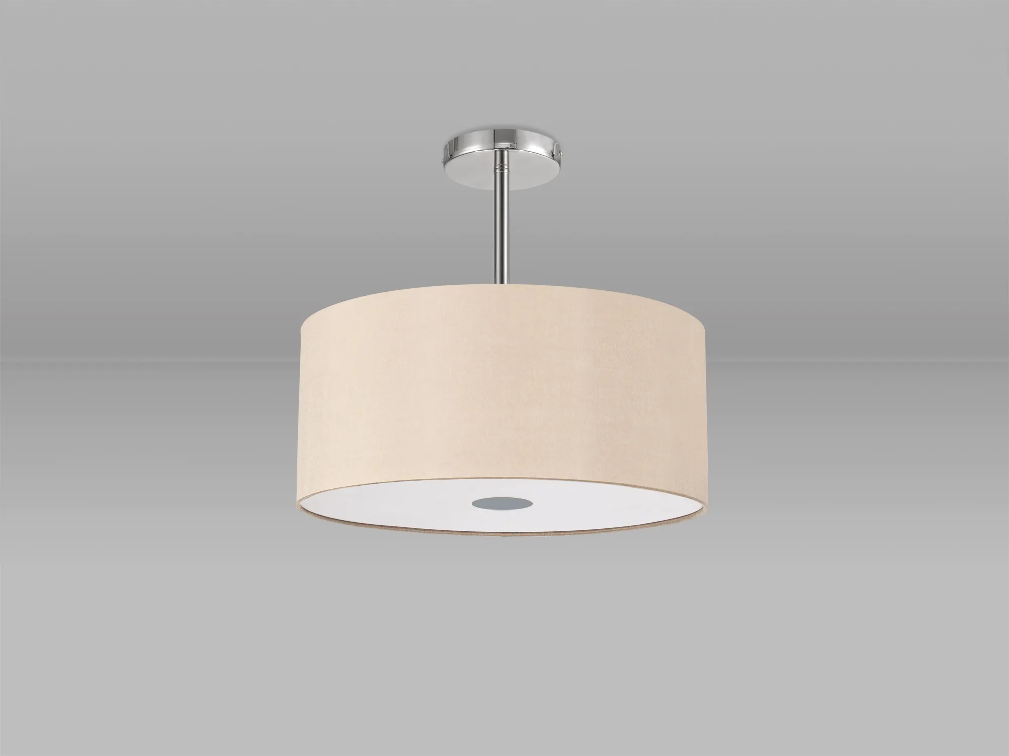 Baymont 40cm Semi Flush 5 Light Polished Chrome, Antique Gold/Ruby, Frosted Diffuser DK0458  Deco Baymont CH AG